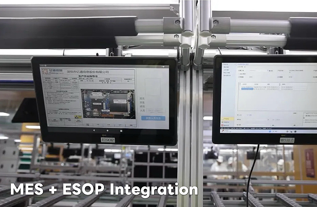 Integrated MES and ESOP system in smart factory