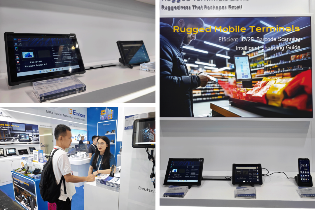 Emdoor Information exhibited rugged outdoor smartphones and tablets with IP68 protection
