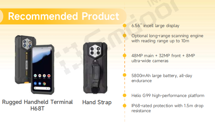 Emdoor Information deploys the Rugged Handheld Terminal H68T as the primary weapon against inventory chaos.