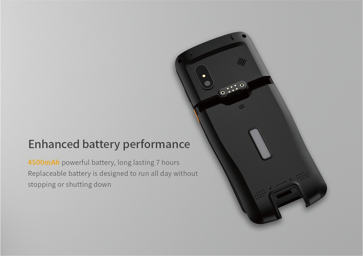 4500mAh powerful battery, long lasting 7 hoursReplaceable battery is designed to run all day withoutstopping or shutting down