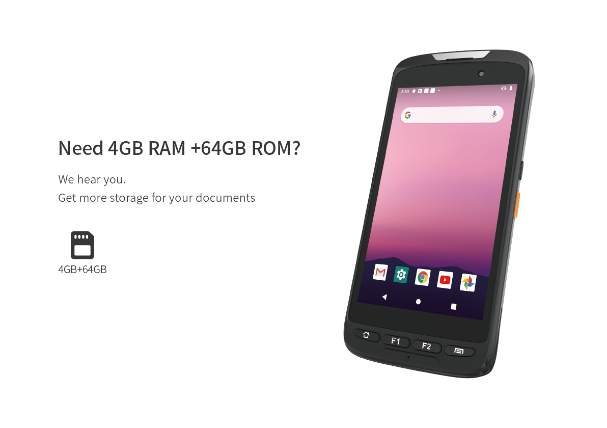 Need 4GB RAM +64GB ROM? We hear you. Get more storage for your 