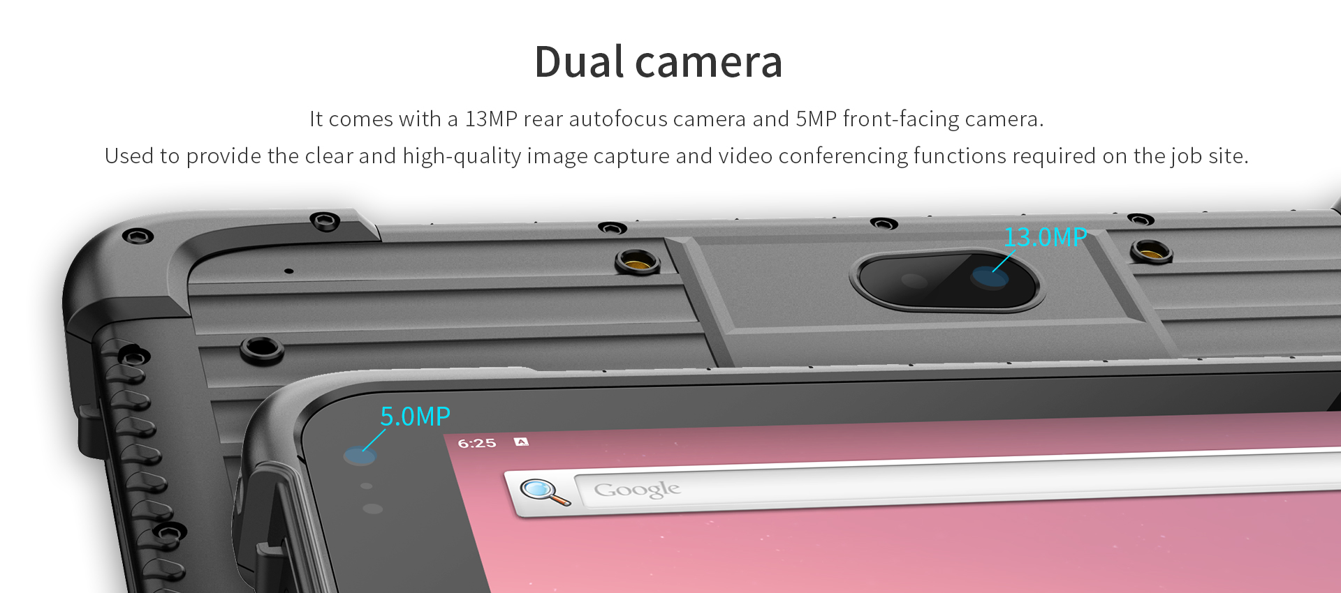 It comes with a 13MP rear autofocus camera and 5MP front-facing camera.