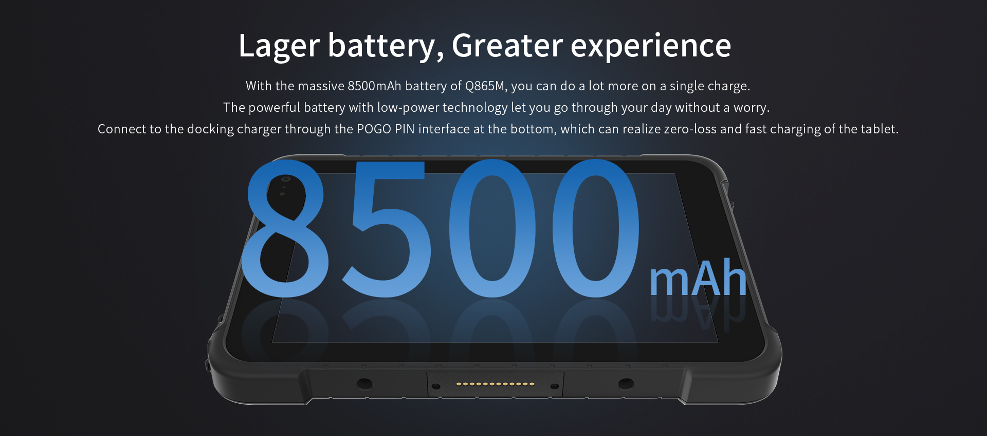 With the massive 8500mAh battery of Q865M, you can do a lot more on a single charge.