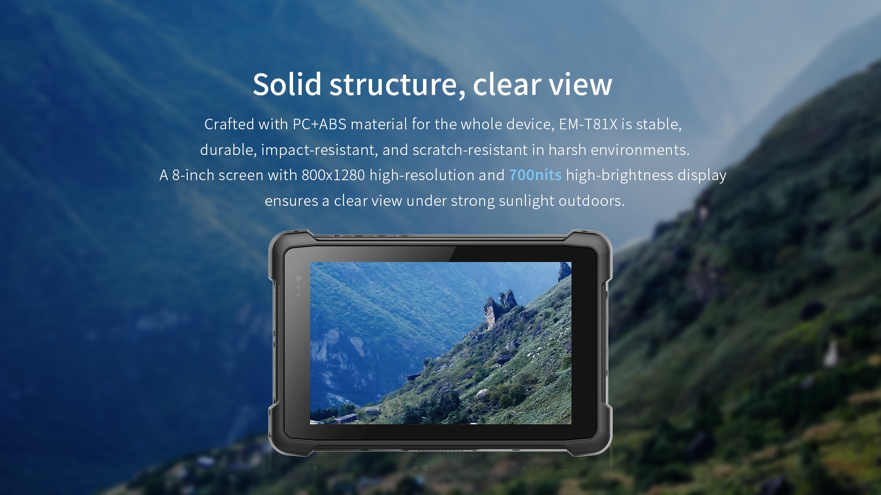 Solid structure, clear view