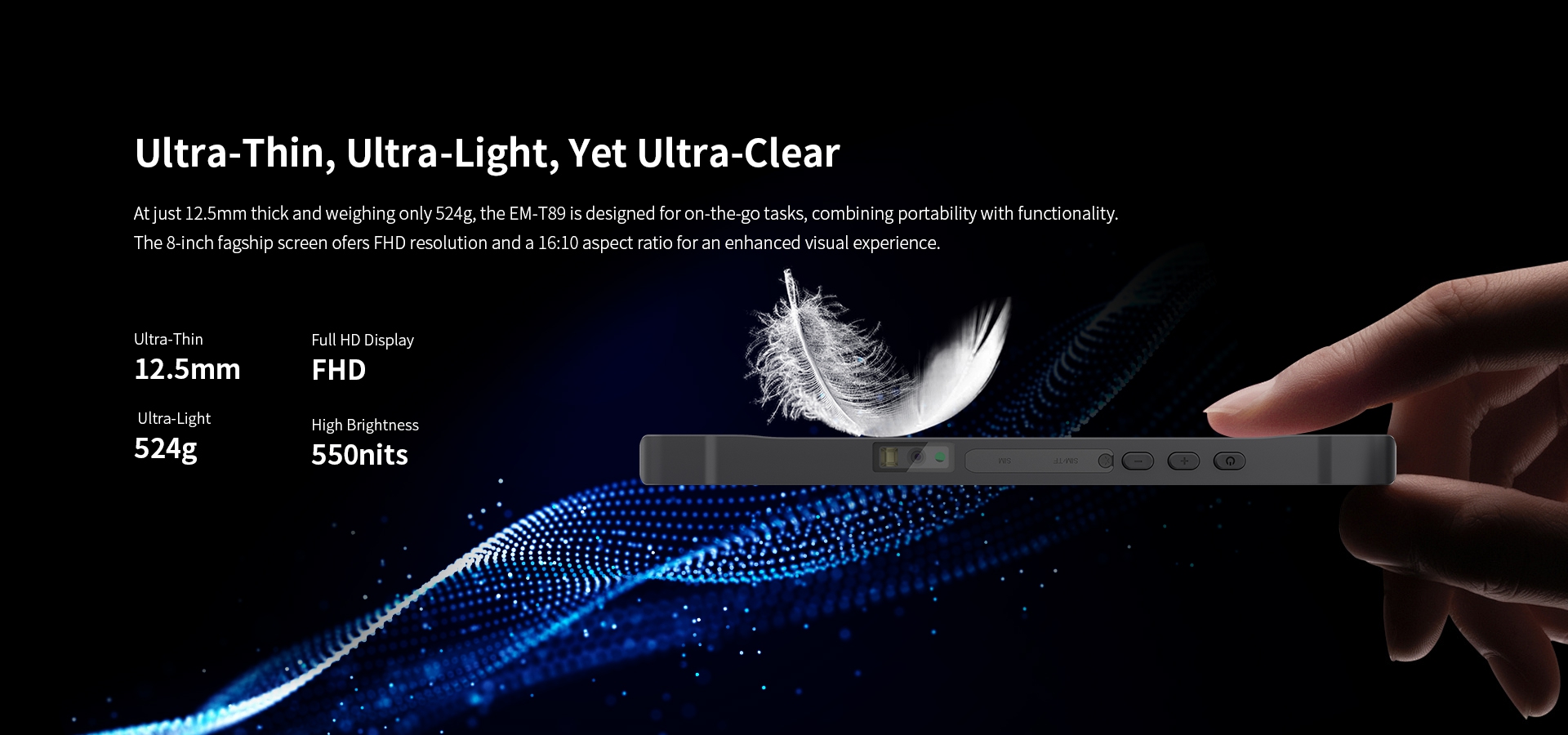 Ultra-Thin, Ultra-Light, Yet Ultra-Clear
