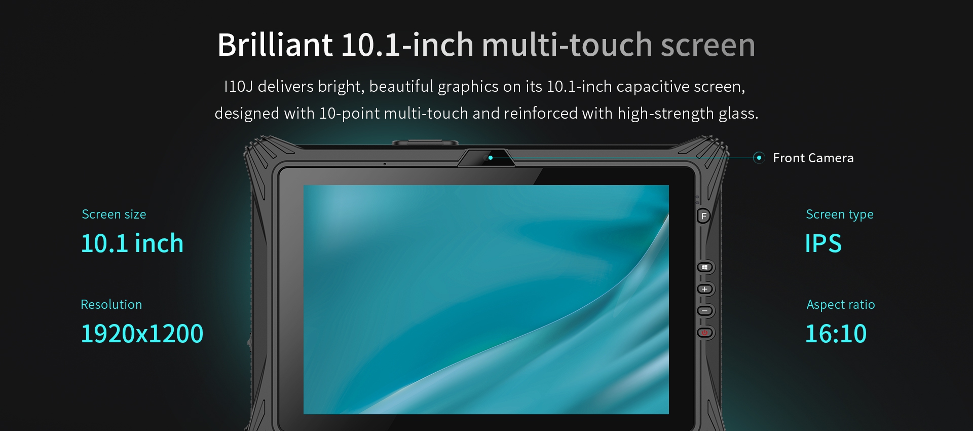 Brilliant 10.1-inch multi-touch screen