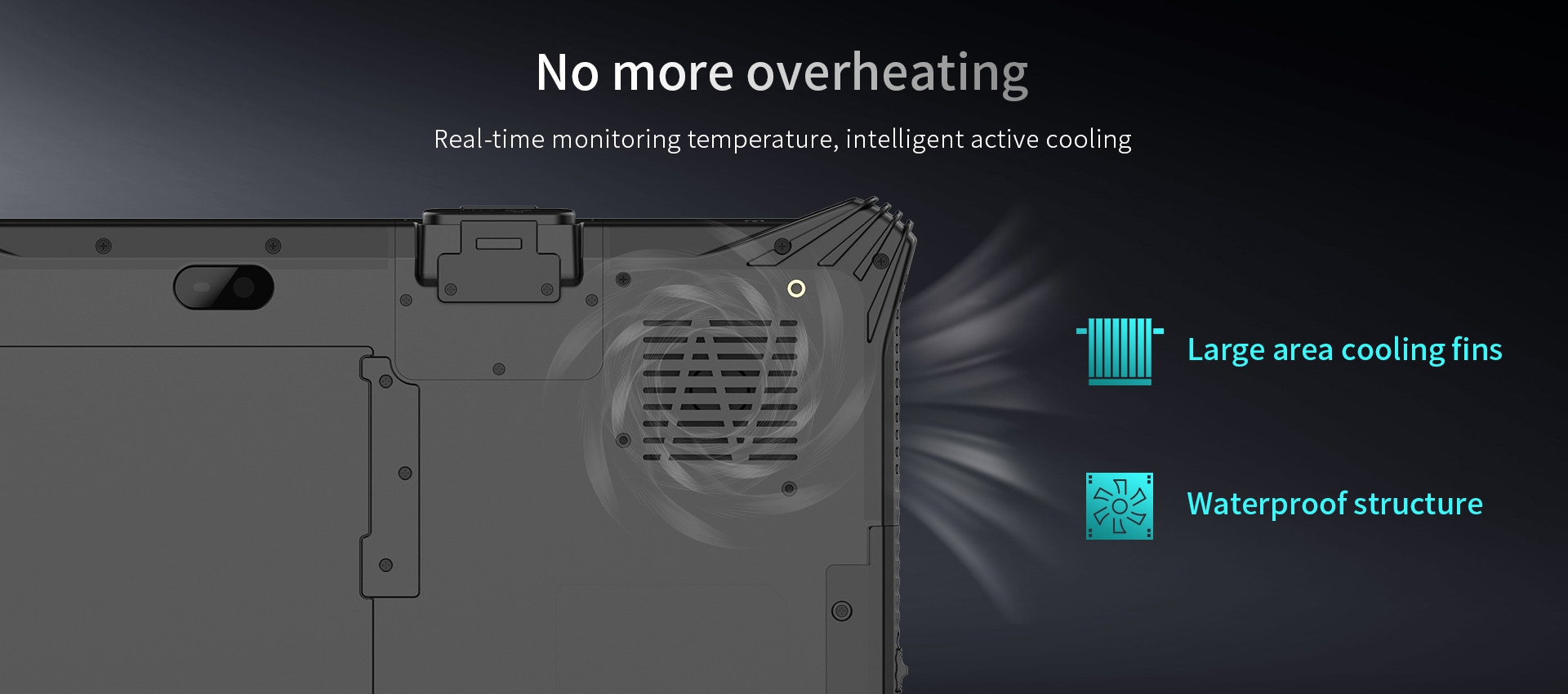 Real-time monitoring temperature,intelligent active cooling
