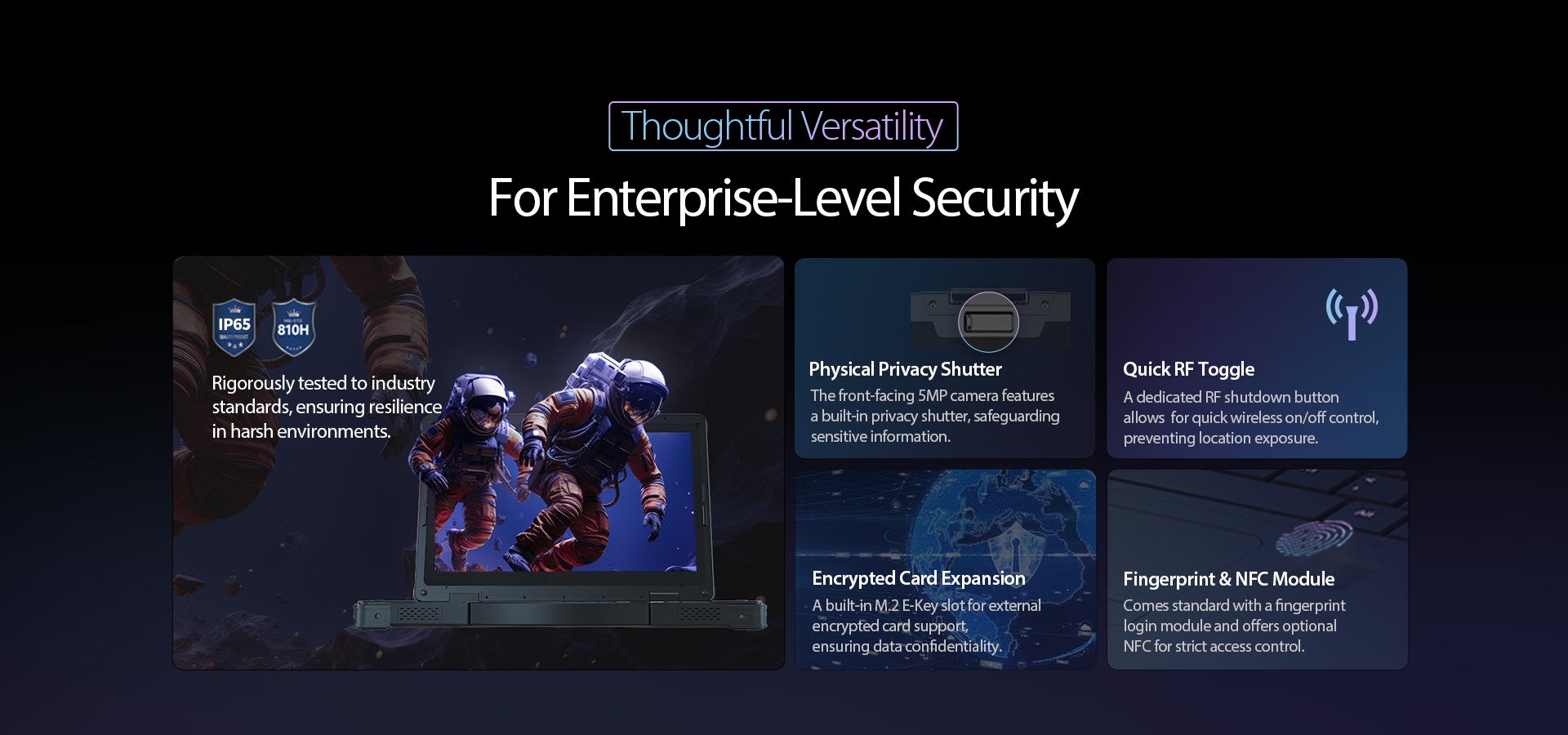 Thoughtful Versatility-For Enterprise-Level Security
