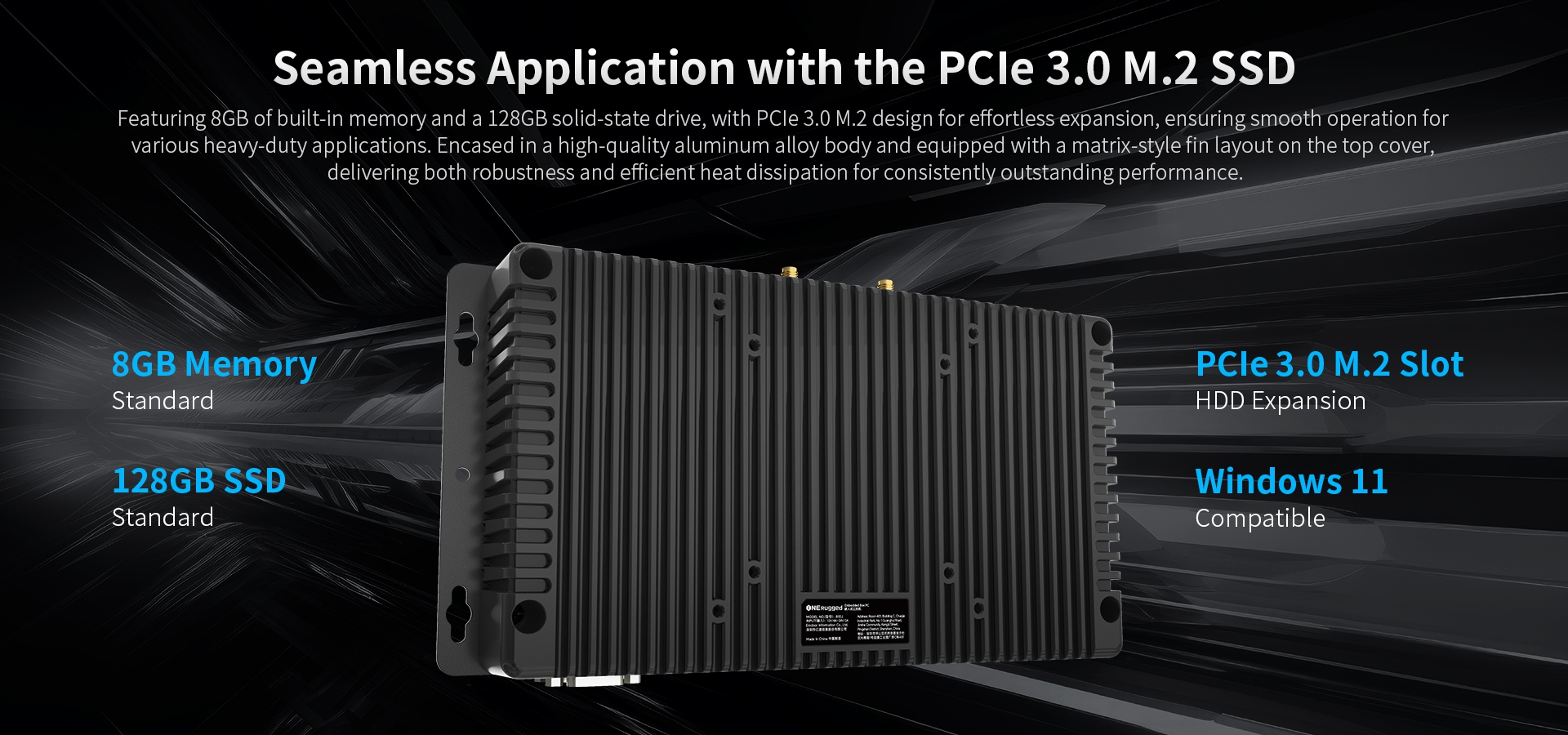 Seamless Application with the Pcle 3.0 M.2 SSD