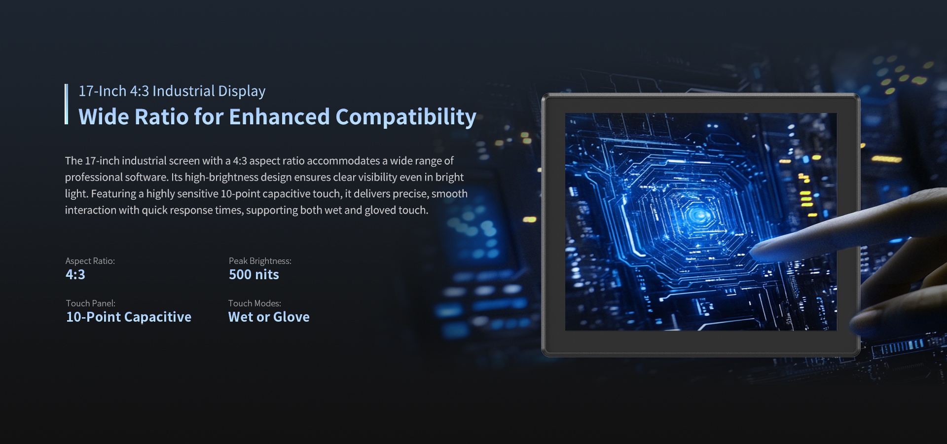 17-Inch 4:3 Industrial Display