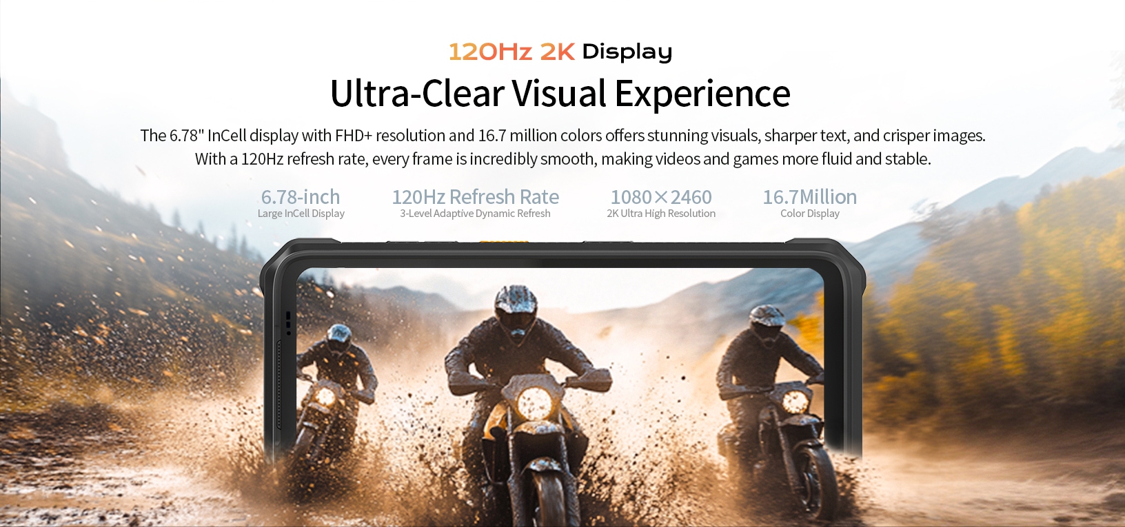 120Hz 2K Display Ultra-Clear Visual Experience