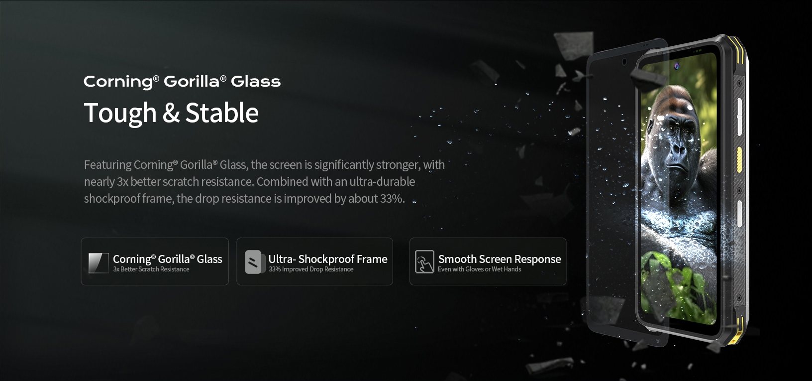 Corning® Gorilla®GlassTough & Stable