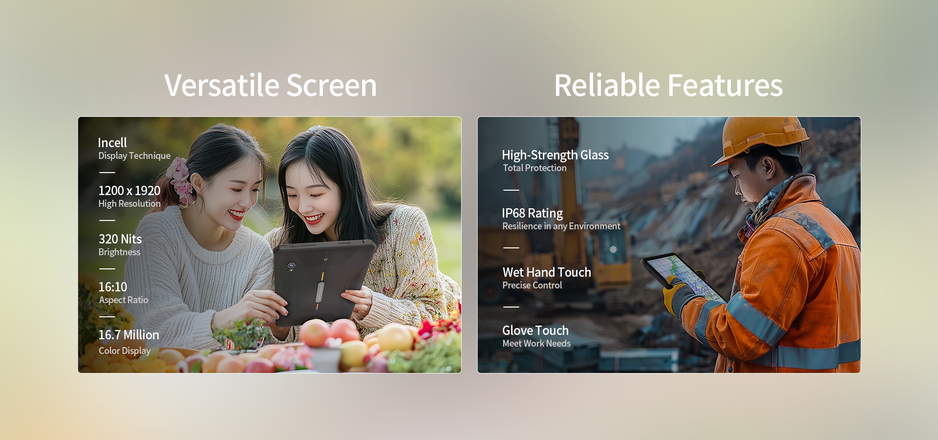 Versatile Screen/Reliable Features