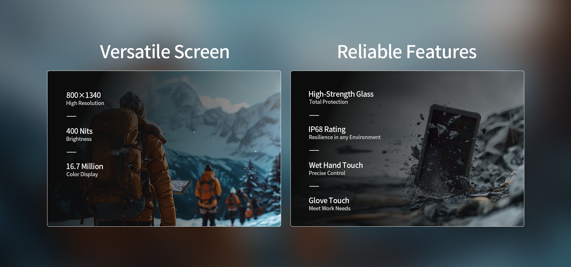 Versatile Screen/Reliable Features
