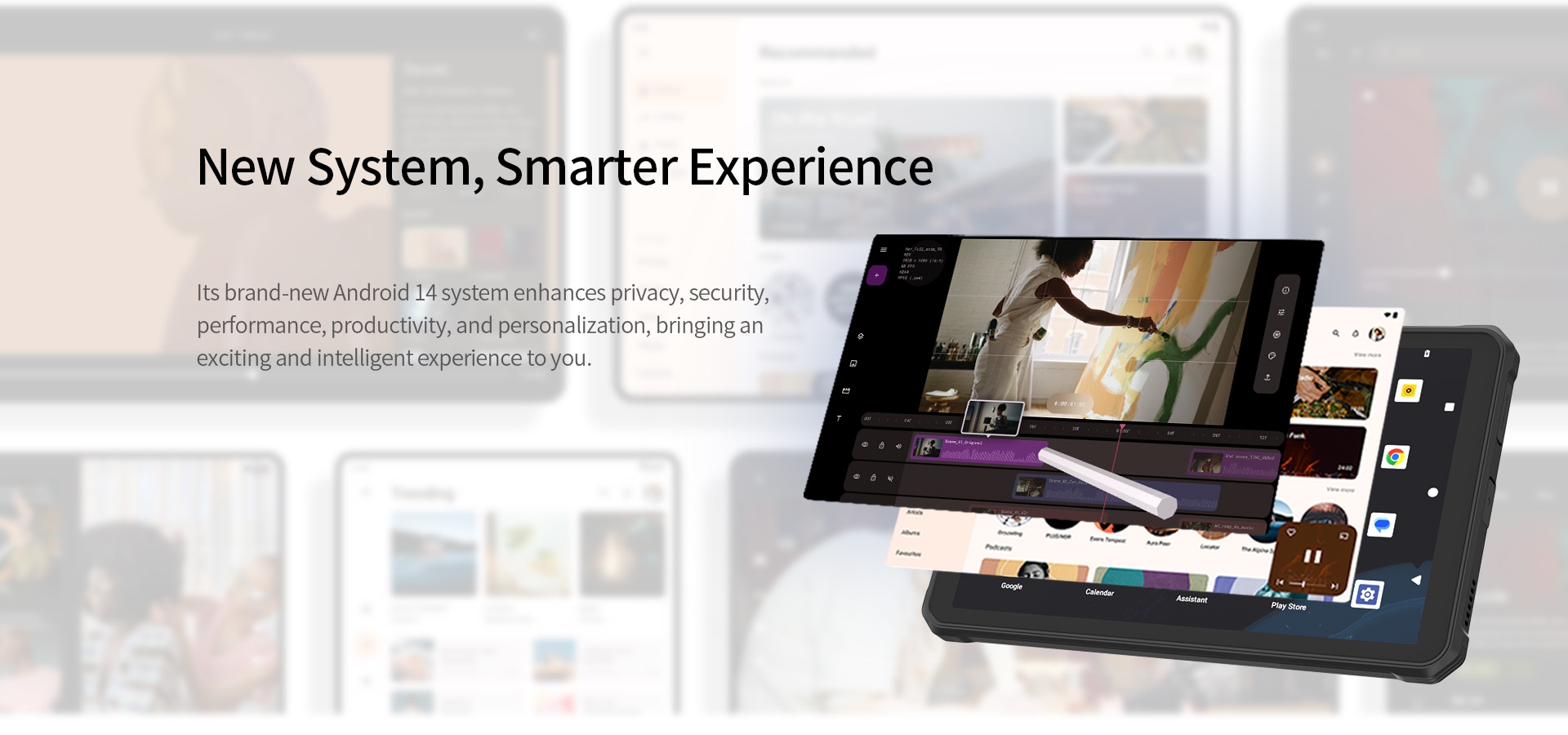 Its brand-new Android 14 system enhances privacy, securityperformance, productivity, and personalization, bringing anexciting and intelligent experience to you.
