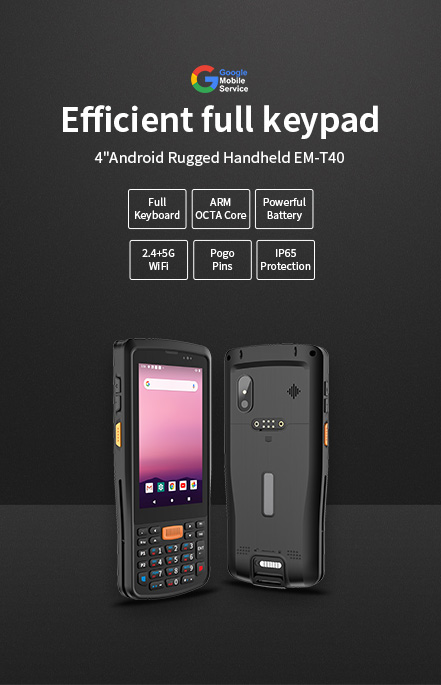 Efficient full keypad 4''Android Rugged Handheld EM-T40