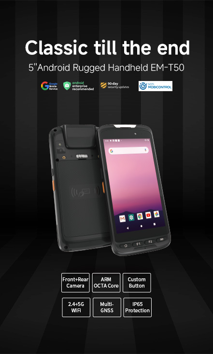 Classic till the end5'' Android Rugged Handheld EM-T50