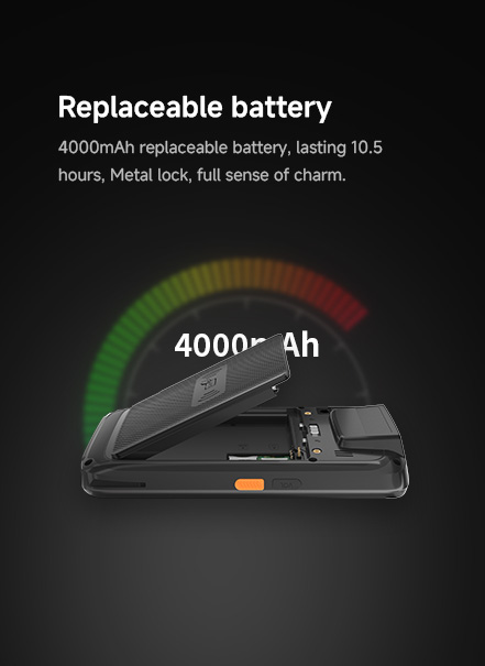 Replaceable battery 4000mAh replaceable battery , lasting 10.5 hours Metal lock, full sense of charm