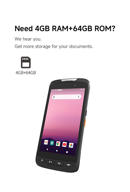 Need 4GB RAM +64GB ROM? We hear you. Get more storage for your 