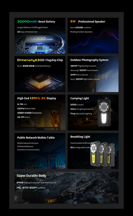 6.78 Inch Rugged Outdoor Phone Android 14