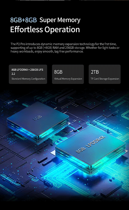 8GB+8GB Super Memory-Effortless Operation
