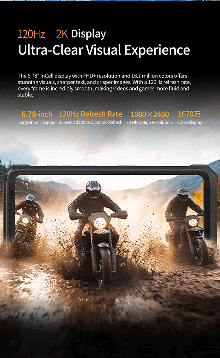 120Hz 2K Display Ultra-Clear Visual Experience