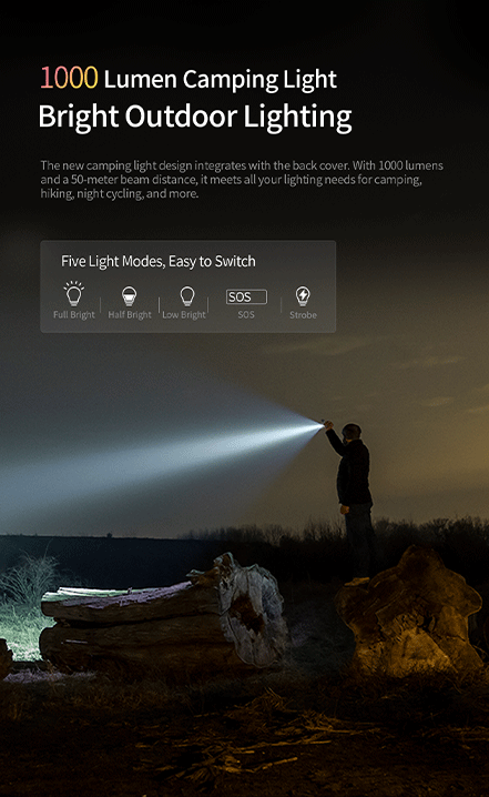 1000 Lumen camping Light Bright Outdoor Lighting