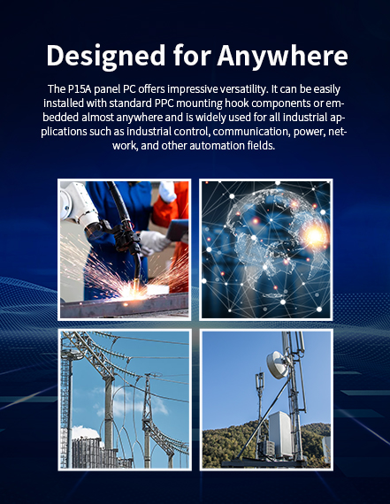 The P15A panel PC offers impressive versatility.