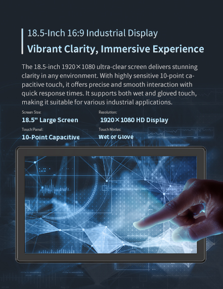 18.5-Inch 16:9 Industrial Display Vibrant Clarity,lmmersive Experience