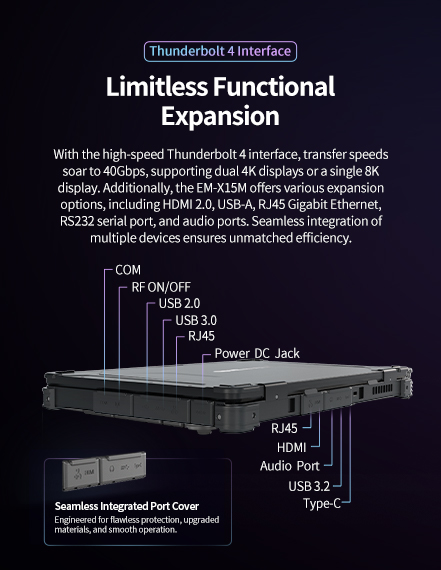 Thunderbolt 4 Interface Limitless Functional Expansion
