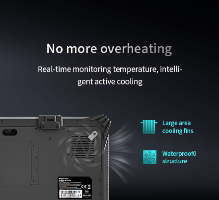 Real-time monitoring temperature, intelligent active cooling