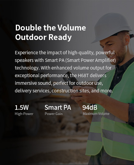 Experience the impact of high-quality, powerful speakers with Smart PA (SmartPowerAmplifier) technology. 