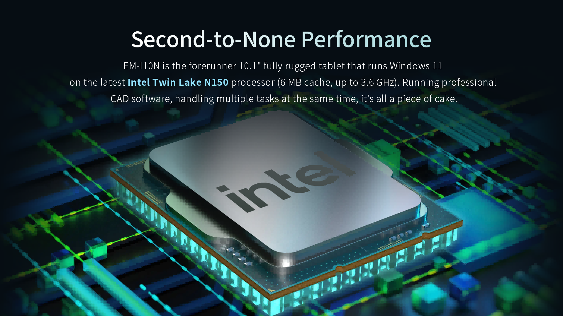 EM-ll0N is the forerunner 10.l" fully rugged tablet that runs Windows llon the latest Intel Twin Lake N150 processor. 