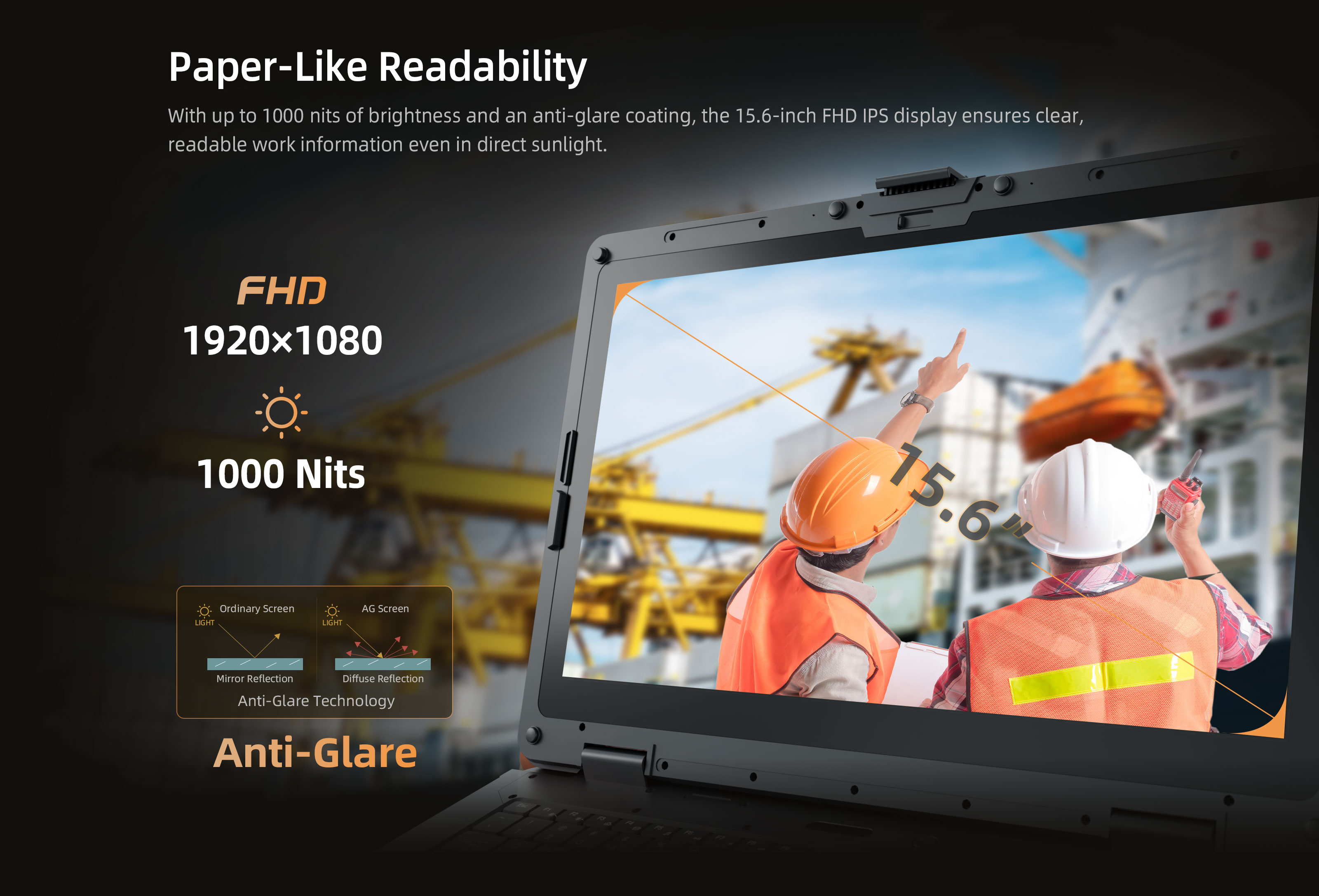 EM-A15 15.6-inch FHD 1000 Nits High Brightness Display