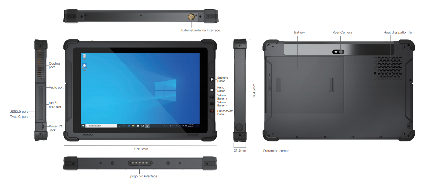 Шесть представлений 10.1'' Intel: защищенный планшет EM-I12U