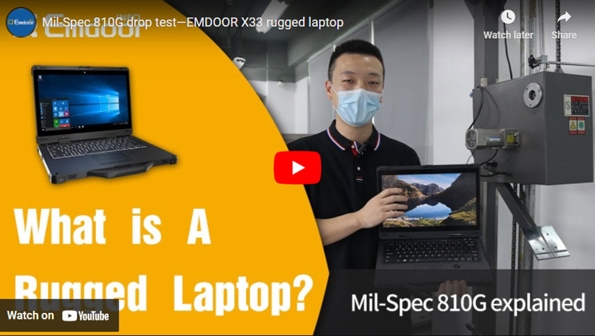 Mil-Spec 810G drop test-EMDOOR X33 прочный ноутбук